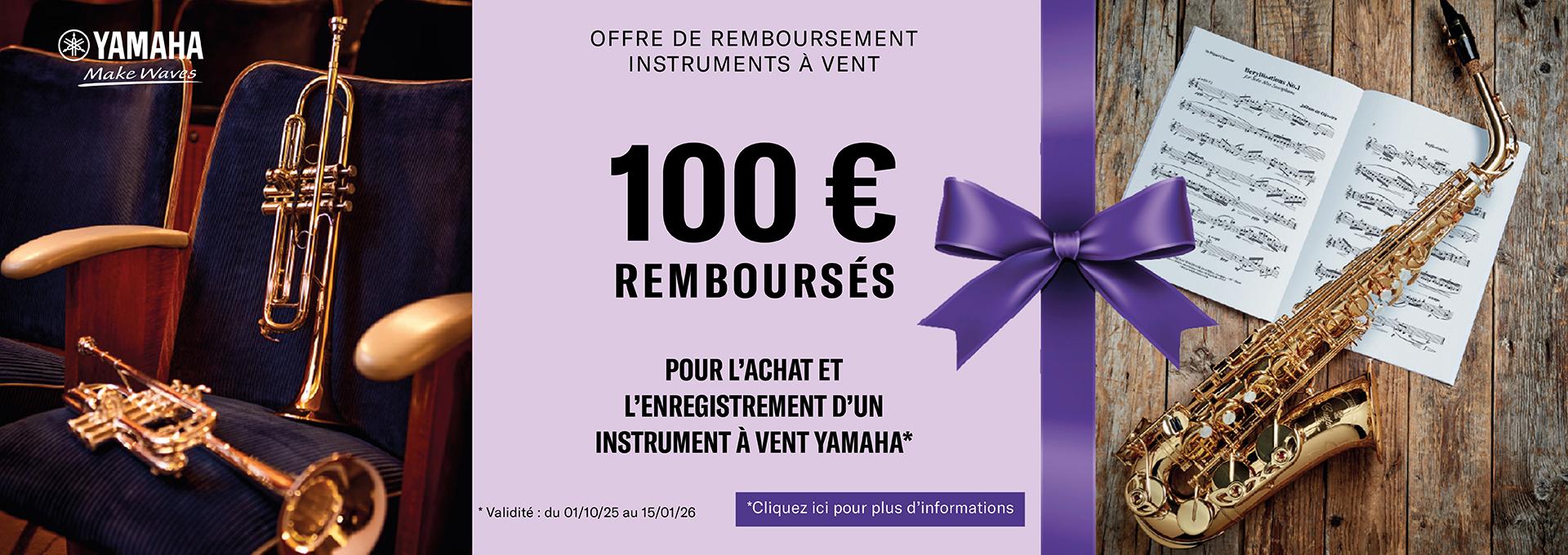 YAMAHA REMBOURSE 100€